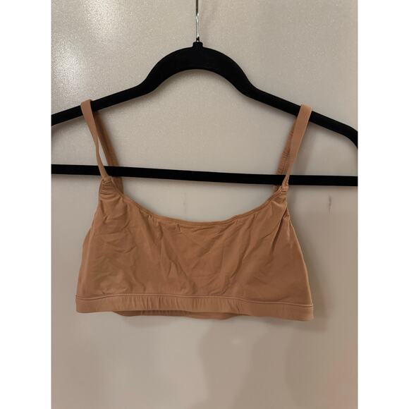 SKIMS FITS EVERYBODY SCOOP BRALETTE sienna color size large - Picture 2 of 4